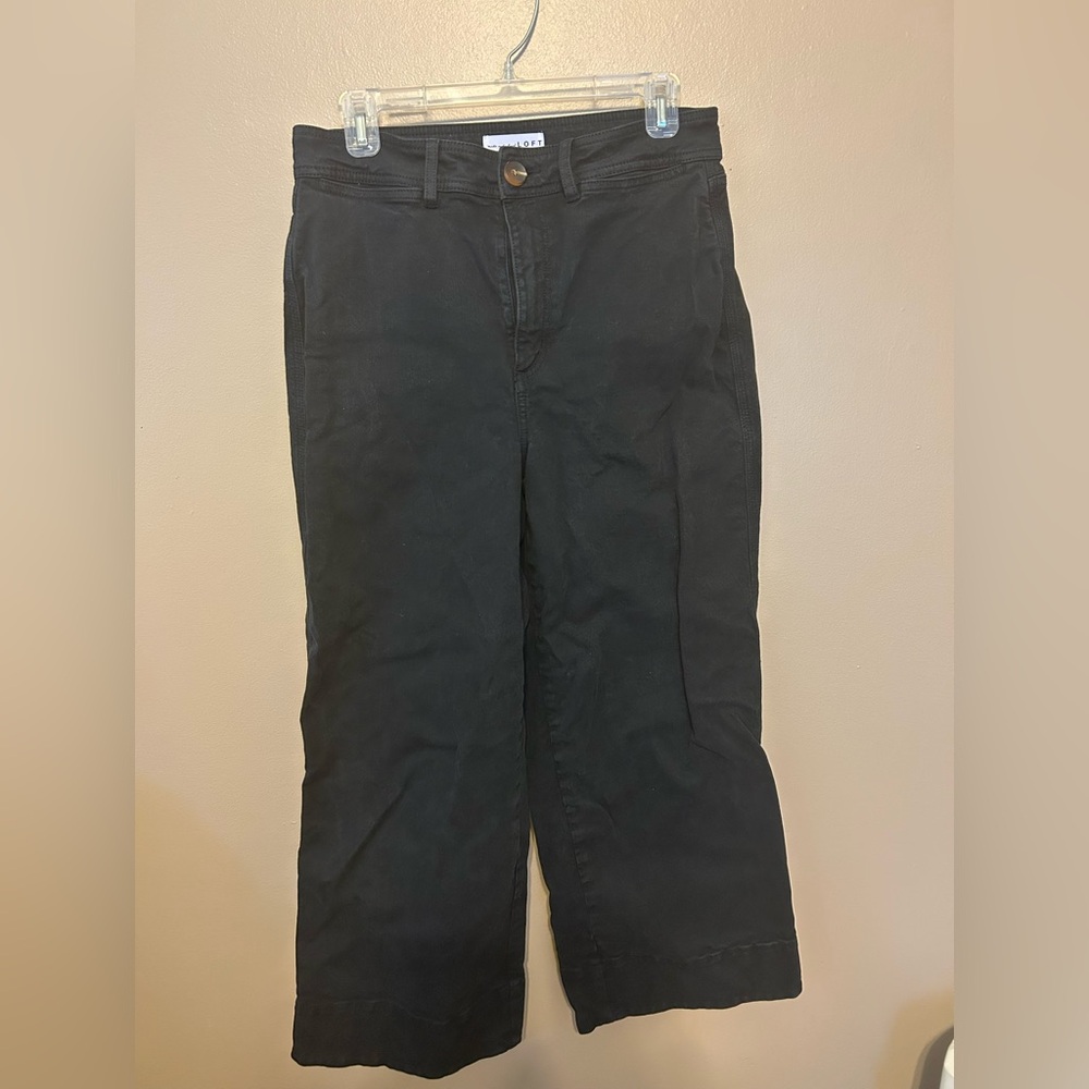 LOFT Black Wide Leg Pants